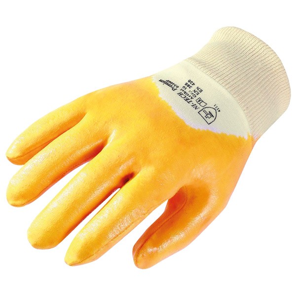 Nitril Schutzhandschuh gelb